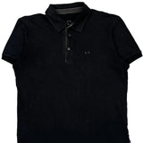 Armani Exchange Polo Shirt - Medium Black Cotton