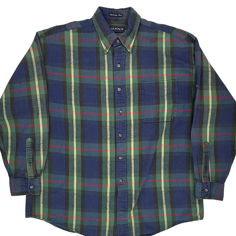 Gant Checked Flannel Shirt - Large Multicoloured Cotton