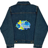 Age 8-10 Disney Cartoon Denim Jacket - Medium Blue Cotton