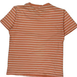 Polo By Ralph Lauren Striped T-Shirt - Small Orange Cotton