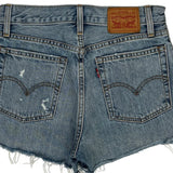 Levis Denim Shorts - 28W UK 8 Light Wash Denim