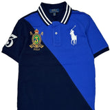 Age 10-12 Number 3 Patch Polo By Ralph Lauren Polo Shirt - Medium Blue Cotton