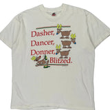 Fruit Of The Loom Christmas T-Shirt - XL White Cotton