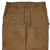 Carhartt Double Knee Carpenter Pants - 36W 34L Brown Cotton