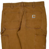 Carhartt Double Knee Carpenter Trousers - 34W 30L Brown Cotton