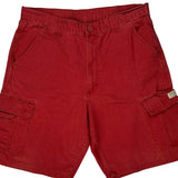 Wrangler Cargo Shorts - 33W 9L Red Cotton