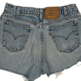 Levis Denim Shorts - 28W UK 8 Light Wash Cotton
