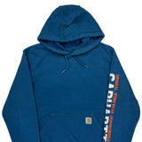 Original Workwear Carhartt Graphic Hoodie - Small Blue Cotton
