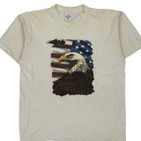 American Flag Alore Single Stitch T-Shirt - XL Cream Cotton
