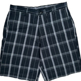 Dickies Checked Cargo Shorts - 34W 10L White Cotton