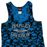 Motorcycles Harley Davidson Tie-Dye Tank Top - XL Black Cotton