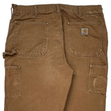 Carhartt Double Knee Carpenter Pants - 36W 34L Brown Cotton