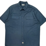 Carhartt Short Sleeve Shirt - 2XL Blue Cotton