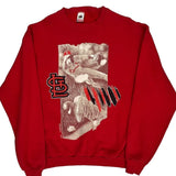 Vintage St. Louis Cardinals Fruit Of The Loom Graphic Sweatshirt - XL Red Cotton Blend