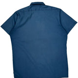 Dickies Short Sleeve Shirt - Large Blue Cotton