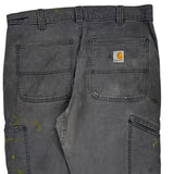 Carhartt Double Knee Carpenter Trousers - 34W 34L Grey Cotton