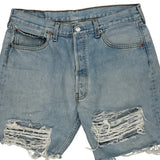Levis Denim Shorts - 31W 10L Light Wash Denim