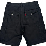 Levis Cargo Shorts - 34W 11L Black Cotton