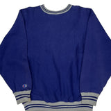 Reverse Weave Champion Spellout Sweatshirt - Large Blue Cotton