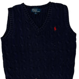Age 4 Polo By Ralph Lauren Sweater Vest - 2XS Navy Cotton