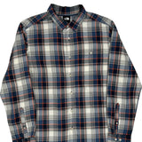 The North Face Checked Flannel Shirt - Large Blue Cotton