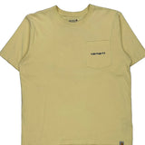 Carhartt Graphic T-Shirt - Large Yellow Cotton
