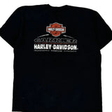 Harley Davidson Graphic T-Shirt - Large Black Cotton