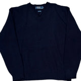 Polo By Ralph Lauren V-Neck Sweater - 2XL Navy Wool Blend