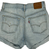 Levis Denim Shorts - 28W UK 8 Light Wash Cotton