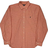 Ralph Lauren Checked Shirt - Large Orange Cotton