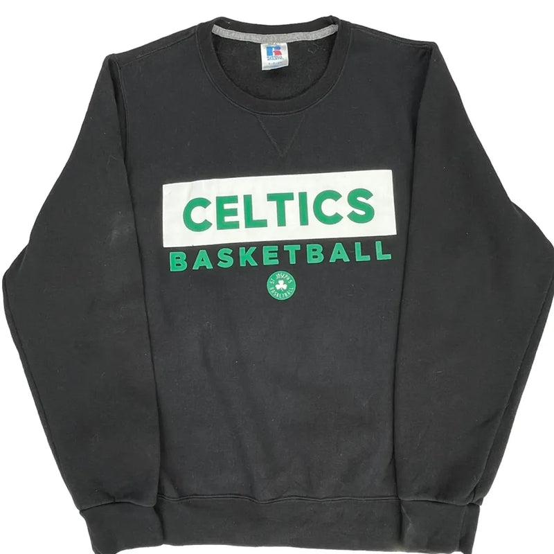 Celtics Basketball Russell Athletic Sweatshirt - Small Black Cotton