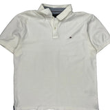 Tommy Hilfiger Polo Shirt - XL White Cotton