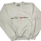 Made In USA Disney Graphic Sweatshirt - Small White Cotton Blend