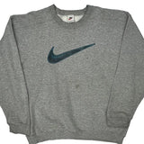 Vintage Made In USa Nike Sweatshirt - Large Grey Cotton
