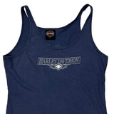 Motorcycles Harley Davidson Graphic Tank Top - Large Blue Cotton