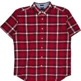 Tommy Hilfiger Checked Short Sleeve Shirt - XL Red Cotton
