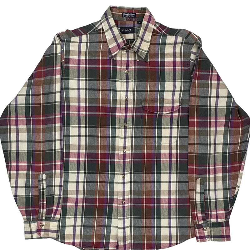 Gant Checked Flannel Shirt - Large Multicoloured Cotton