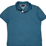 Tommy Hilfiger Polo Shirt - Large Blue Cotton