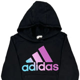 Age 7-8 Adidas Slim Fit Hoodie - Small Black Cotton Blend