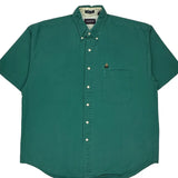 Gant Short Sleeve Shirt - Large Green Cotton