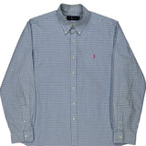 Ralph Lauren Checked Shirt - XL Blue Cotton