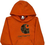 Age 8-10 Carhartt Hoodie - Small Orange Cotton