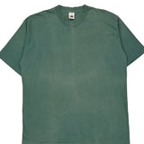 Blank Fruit Of The Loom Single Stitch T-Shirt - XL Green Cotton