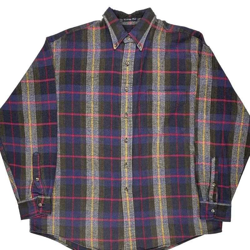 Gant Checked Flannel Shirt - Large Multicoloured Cotton