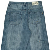 Indigo Denim Shorts - 34W 14L Light Wash Cotton