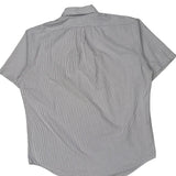 Ralph Lauren Striped Short Sleeve Shirt - Large Blue Cotton