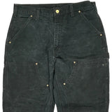 Carhartt Double Knee Carpenter Trousers - 34W 30L Black Cotton
