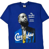 Nipsey Hussle Shaka Wear Graphic T-Shirt - XL Blue Cotton