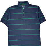 Tommy Hilfiger Striped Polo Shirt - Large Blue Cotton