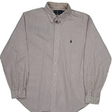 Ralph Lauren Striped Shirt - XL Red Cotton